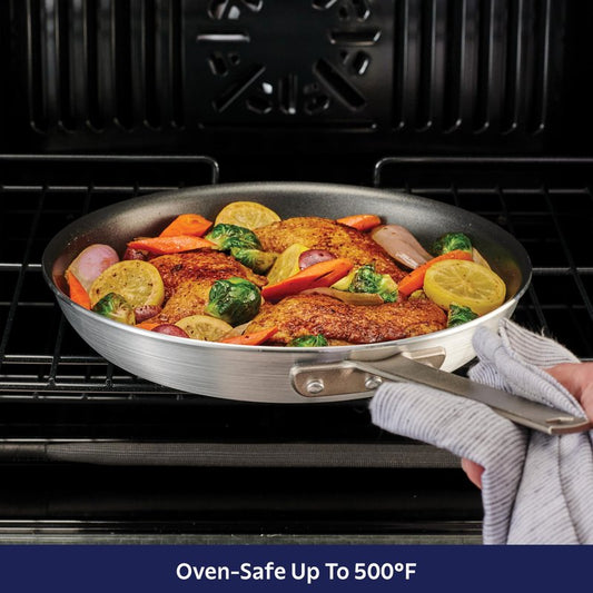 Tramontina Professional 10-Inch Non Stick Frying Pan, Heavy-Gauge Aluminum Skillet with Reinforced Nonstick Coating, Red Handle, Dishwasher and Oven Safe