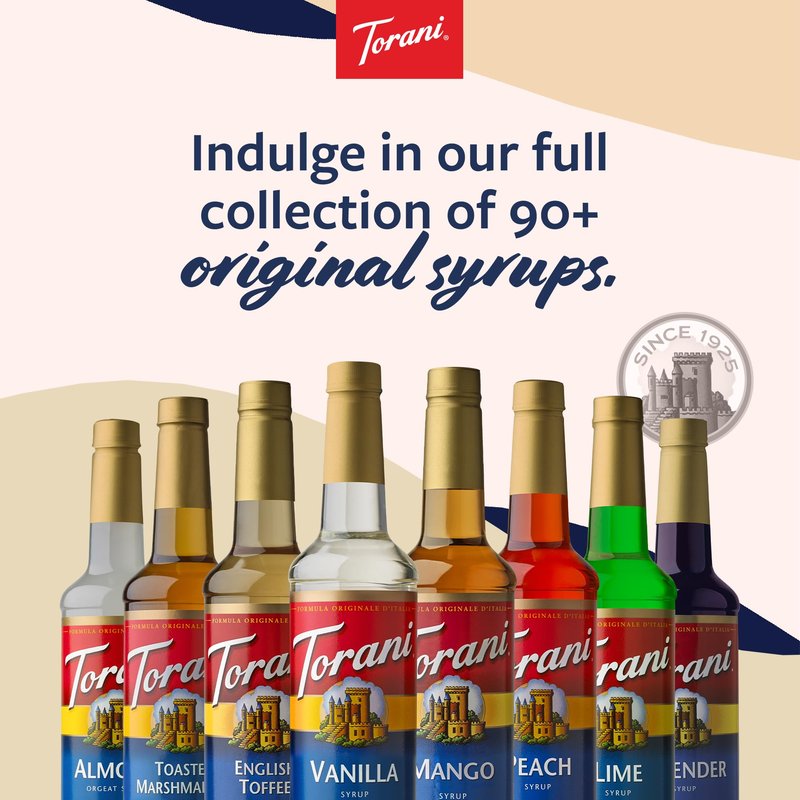 Torani Brown Sugar Cinnamon Coffee Syrup, Flavored Syrup for Drinks, Pump Included, 25.4 Fl Oz