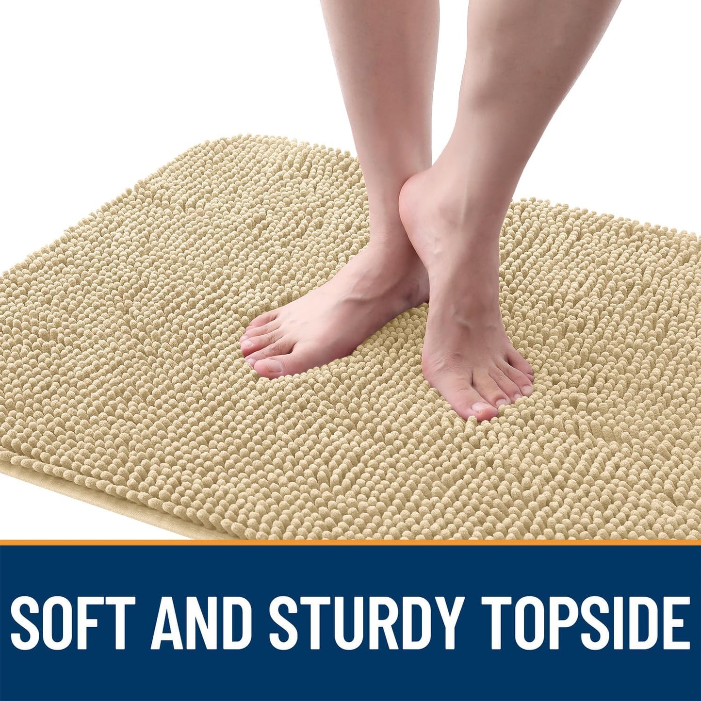 OLANLY Dog Door Mat - Absorbent Non-Slip Chenille Mat for Muddy Paws | 59x20 Inches, Quick Dry Indoor Entryway Carpet
