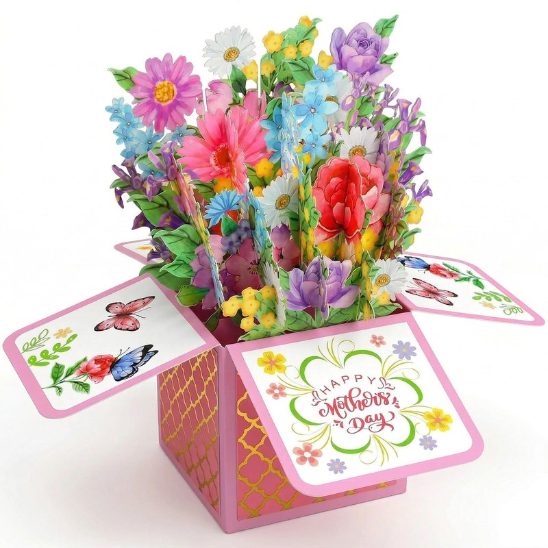WhatSign Birthday Pop Up Cards - 3D Pop-Up Cards with Envelope Birthday Gifts for Women Mom Daughter Grandma Sister Friends