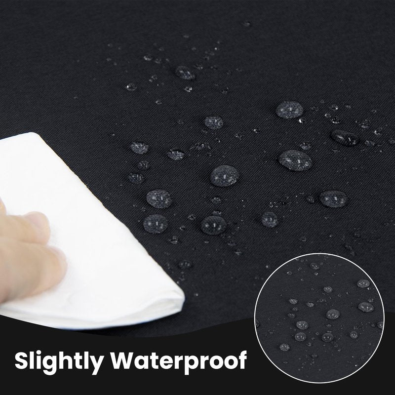 2 Pack Fitted Tablecloth for 6 Foot Rectangle Tables 72 x 30 Inch Black Table Covers Water Resistant Polyester Table Cloth for Wedding, Parties,Display, Trade Show (Black)