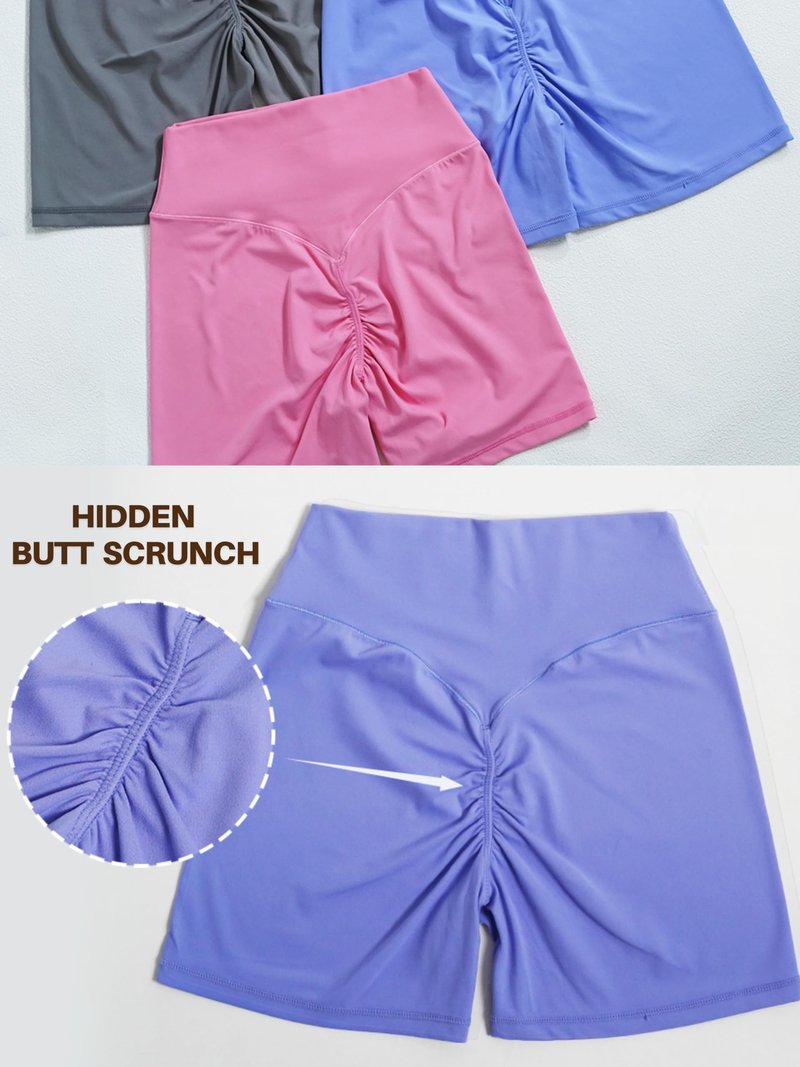 Sunzel Women's Invisible Butt Scrunch Shorts 4" Inseam Bubblegum Pink Medium