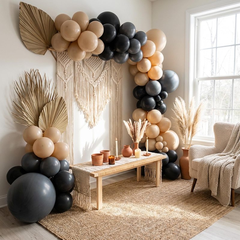 RUBFAC Vanilla Brown Beige Balloons 129pcs Different Sizes Pack of 18 12 10 5 Inch, Light Brown Cream Ivory Balloon Neutral Boho Garland Arch Kit for Wedding Baby Shower Birthday Party Decorations
