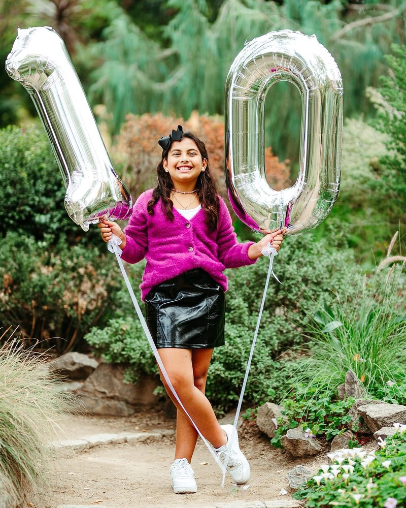 Silver Number 10 Balloon 40 inch, 10 Number Balloons, 10th Silver Birthday Decorations for Girls Boys Kids, 10 Year Old Silver Party Supplies