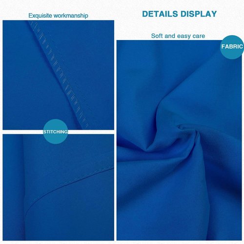 FLXXIE King Pillow Cases - Soft Microfiber Covers with Envelope Closure | Wrinkle & Fade Resistant, 20x36, Royal Blue