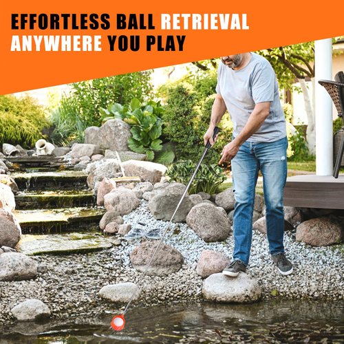 BIRDIEBLAST Golf Ball Retriever Telescopic for Water, 9Ft/12Ft/9.01Ft/16.3Ft/20Ft Stainless Steel Golf Ball Retriever, Professional Golf Ball Retriever