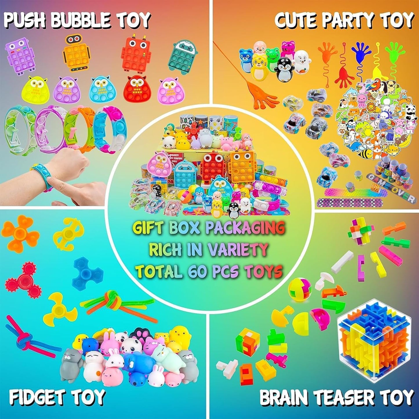 Regine Switzerland 110 PCS Kids Party Favors - Fun Goodie Bag Stuffers & Treasure Box Toys