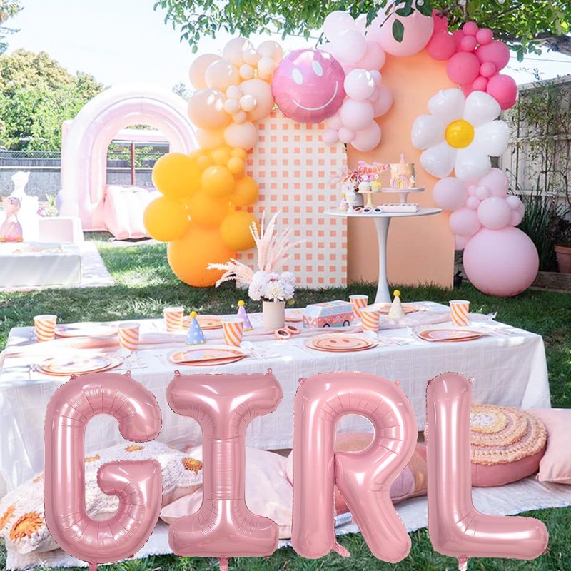 Big Letter Balloon - 40" Pastel Pink Mylar Helium Alphabet Customize Name Balloon, Self Inflating Baby Pink Foil R Custom Letter Balloon for Girl Women Birthday Party Baby Shower Decoration