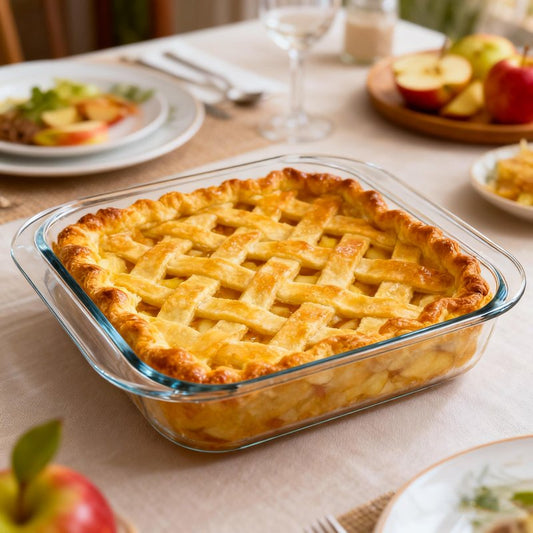 Vitrignis Glass Baking Dish - 2.4Qt Square 9x9 Baking Pan - Baking Pan With Oven Mitts - Glass Baking Dishes For Oven