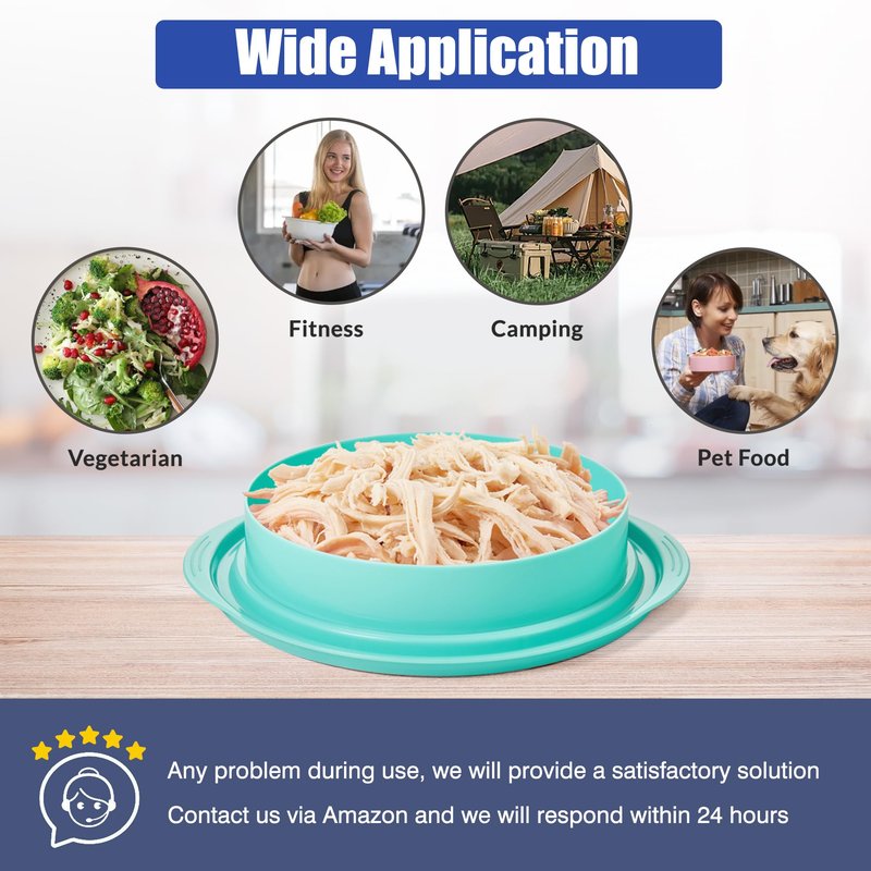 Chicken Shredder Tool Twist: 2026 Pro Food-Grade Visible Meat Shredder with Strong Anti-Slip Base, Ergonomic Handle, Chicken Breast Shredder, Suitable for Pork Beef Chicken (Green)