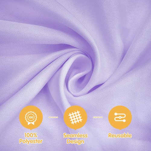 BRILLMAX 4 Pack Lavender Tablecloths 90 x 132 Inch for 6ft Rectangle Tables - 150 GSM Polyester Fabric, Floor Length Drop, Water, Stain & Wrinkle Resistant Cloth Cover for Wedding Reception Banquet