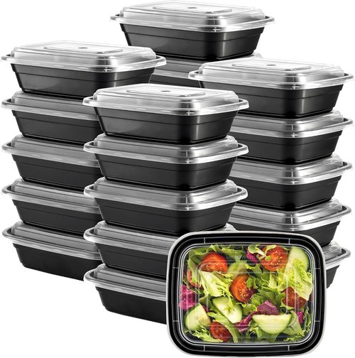 GUSTO Meal Prep Containers - 12 oz | 50 Count, Reusable & Microwave Safe, BPA-Free Food Storage Boxes
