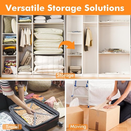 GONGSHI Vacuum Storage Bags - Space Saver Seal Bags for Clothing & Travel | 10 Small Size