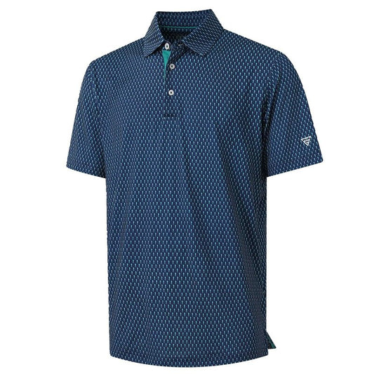 M MAELREG Golf Shirts for Men Dry Fit Print Patterns Performance Moisture Wicking Mens Polo Shirts Short Sleeve