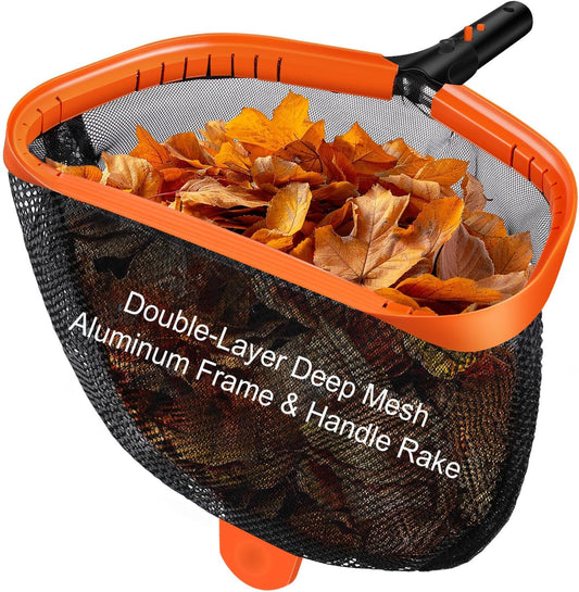 Pool Skimmer Net - 17.5" Deep Nylon Net with Aluminum Frame | Large Capacity for Above & In-Ground Pools