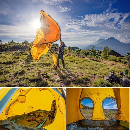 Geertop 2-Person Waterproof Backpacking Tent | 4-Season Double Layer for Camping & Hiking