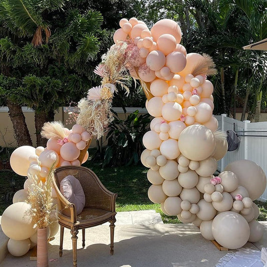 PartyWoo Pearl Beige Balloons 50pcs 12 Inch Off White Sand Cream Ivory Latex Helium Balloons for Graduation Anniversary Engagement Wedding Bridal Baby Shower Birthday Party Decorations White-Z41