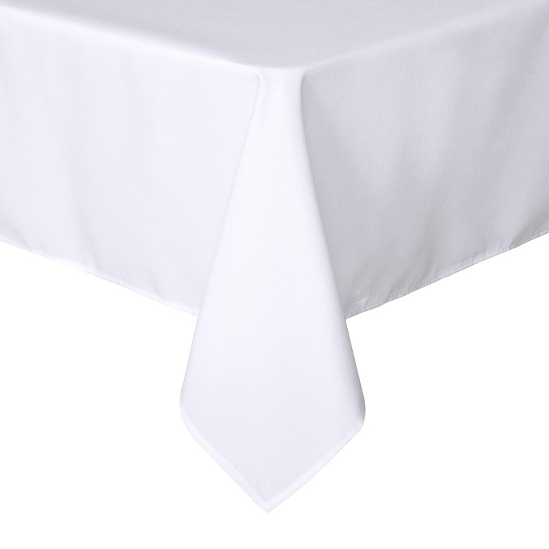 sancua Square Tablecloth - 70 x 70 Inch - Water Resistant Spill Proof Washable Polyester Table Cloth, Decorative Fabric Table Cover for Dining Tables, Buffet Parties and Camping, White