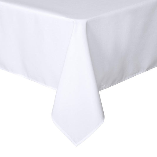 sancua Square Tablecloth - 70 x 70 Inch - Water Resistant Spill Proof Washable Polyester Table Cloth, Decorative Fabric Table Cover for Dining Tables, Buffet Parties and Camping, White