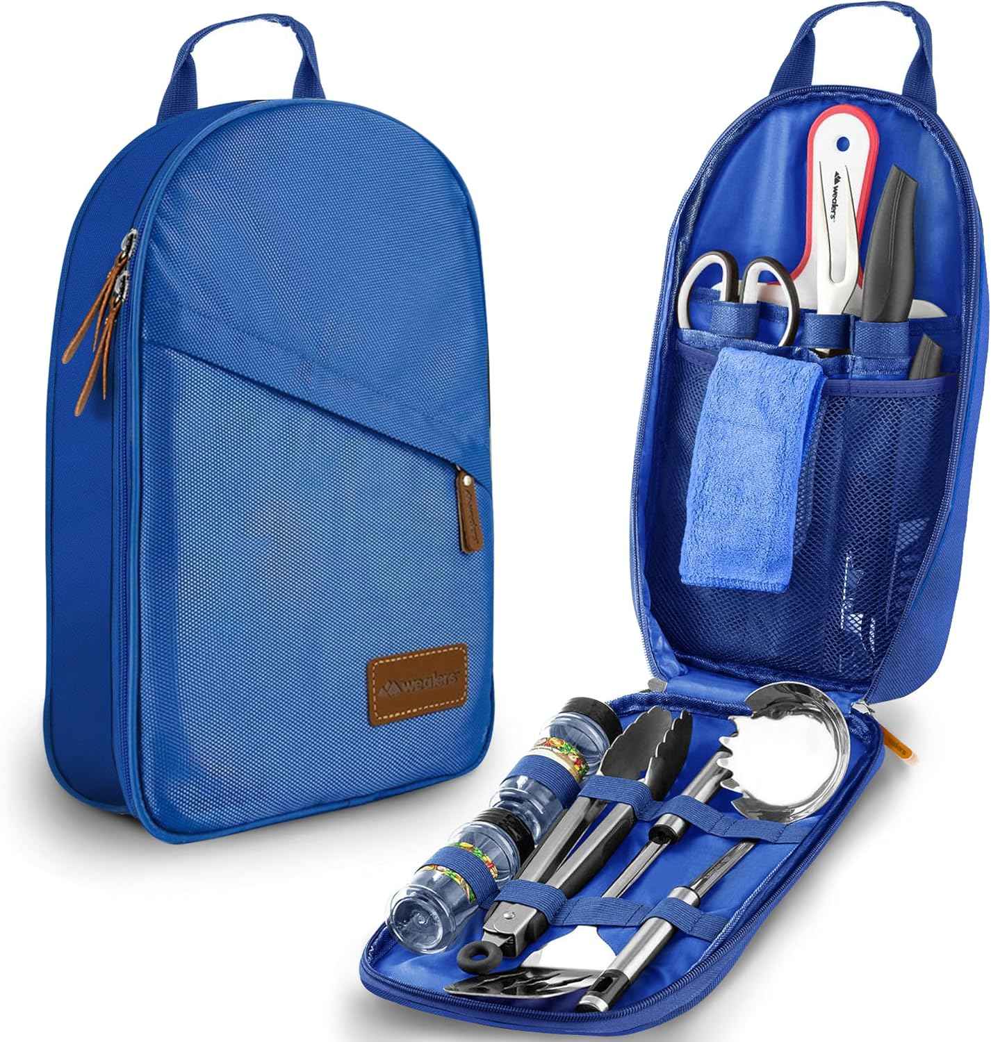 Portable Camp Kitchen Utensil Set - Compact BBQ Accessories & Travel Organizer for Hiking & Backpacking