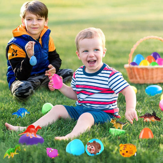 bider 318 pcs Easter Eggs with Toys inside Bulk filled Easter Basket Stuffers Egg Hunt Easter Party Favors for Kids Toddlers Boys Girls 100 pack