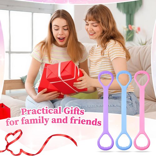 Hiboom 12 Pcs Figure 8 Fitness Resistance Band 2025 Figure 8 Exercise Bands Bulk for Women Men Silicone Exercise Band Upper Body Workout Equipment for Home Yoga and Gym Workout