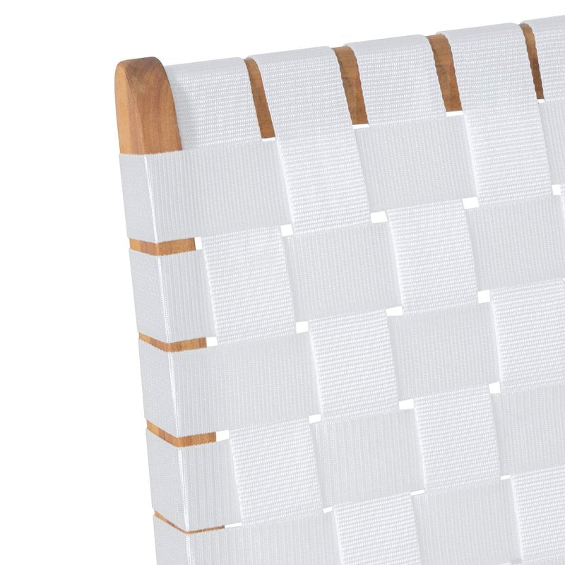Christopher Knight Home Charlotter Outdoor Lounge Chair, White + Teak