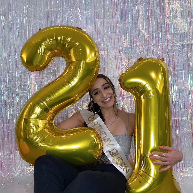 Gold Number 21 Balloon 40 inch, 21 Number Balloons, 21st Gold Birthday Decorations, 21 Year Old Women Men Golden Party Supplies