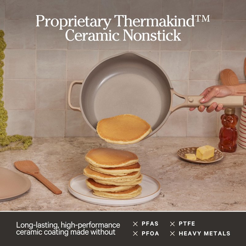 Our Place Always Pan 2.0 | 10.5" Ceramic Pan with Modular Lid, Steamer Basket & Spatula | Patented 10-in-1 Nonstick, Non-Toxic Cookware Made Without PFAS | Induction & Oven-Safe up to 450°F | Spice