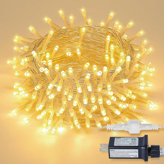 Skiennix 33FT 100 LED Fairy String Lights - Waterproof Indoor/Outdoor Twinkle Lights | 8 Modes for Bedroom, Patio, Garden Decor (Warm White)