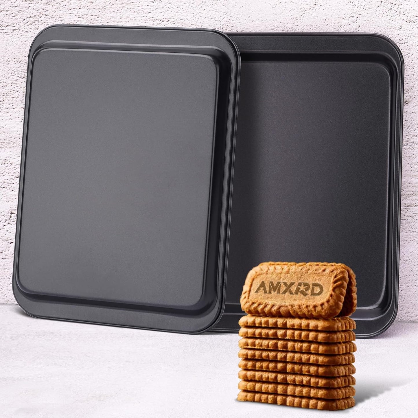 Nonstick Baking Sheets by [Brand Name] - Perfect for Toaster Ovens | Set of 2, 9.5" x 7.1" Size