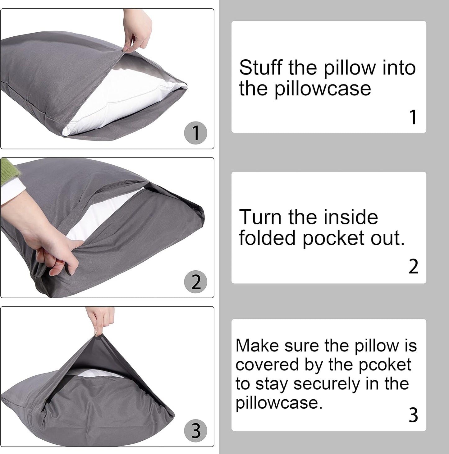 NTBAY Pillowcase Set - 2 Pack Soft Brushed Microfiber Aqua Pillowcases | Wrinkle-Free & Fade-Resistant - 20x26 Inches