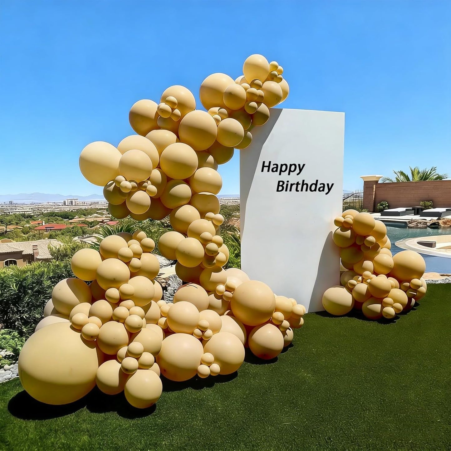 Skiennix Tan Balloons - 120-Piece Light Brown Balloon Set for Boho Wedding & Party Decor | 5-18 Inch Sizes