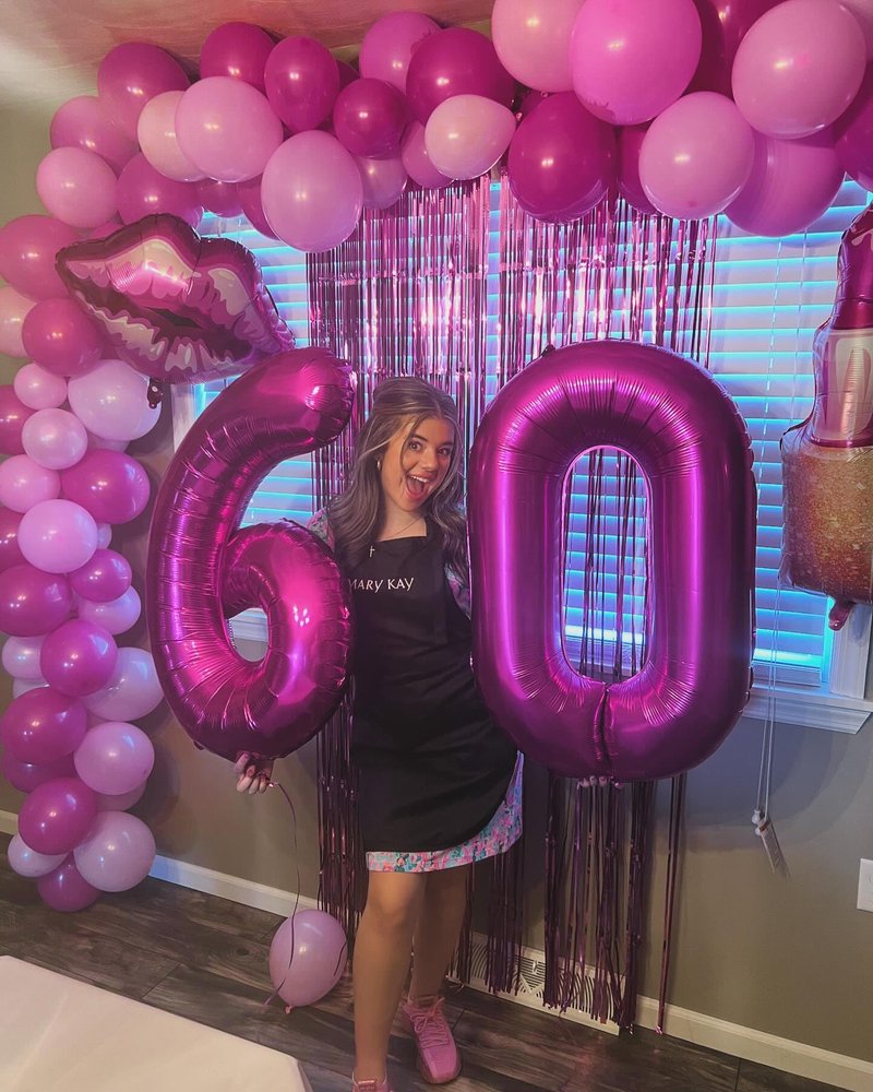 Rosy Purple 7 Balloon, Number Balloons 40 Inch, 7th Birthday Decorations for Girls Kids, Party Decoration for Women, Number 7 Balloon