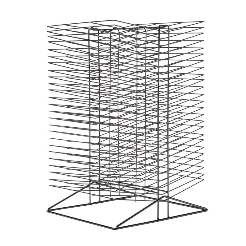 Sax All-Steel Double Sided Wire Drying Rack, 50 Shelves, 17 x 20 x 30 Inches, Steel, Black - 216782