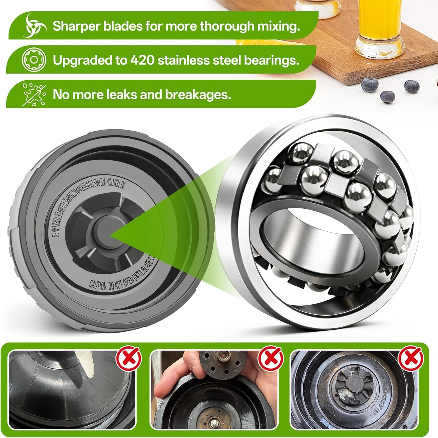 Ninja Blender Replacement Blade - 5 Fins Extractor Assembly, 3.35in Compatible with QB3000 Series
