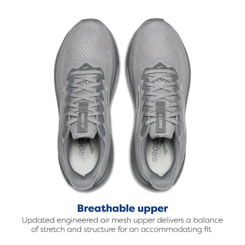 Brooks Men’s Ghost 17 Neutral Running Shoe - Primer Gray/Oyster Mushroom - 11.5 Wide