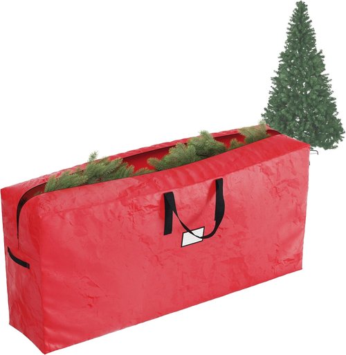 Elf Stor Christmas Tree Storage Bag - Waterproof Design for 9-Foot Artificial Trees & Holiday Decor | Red