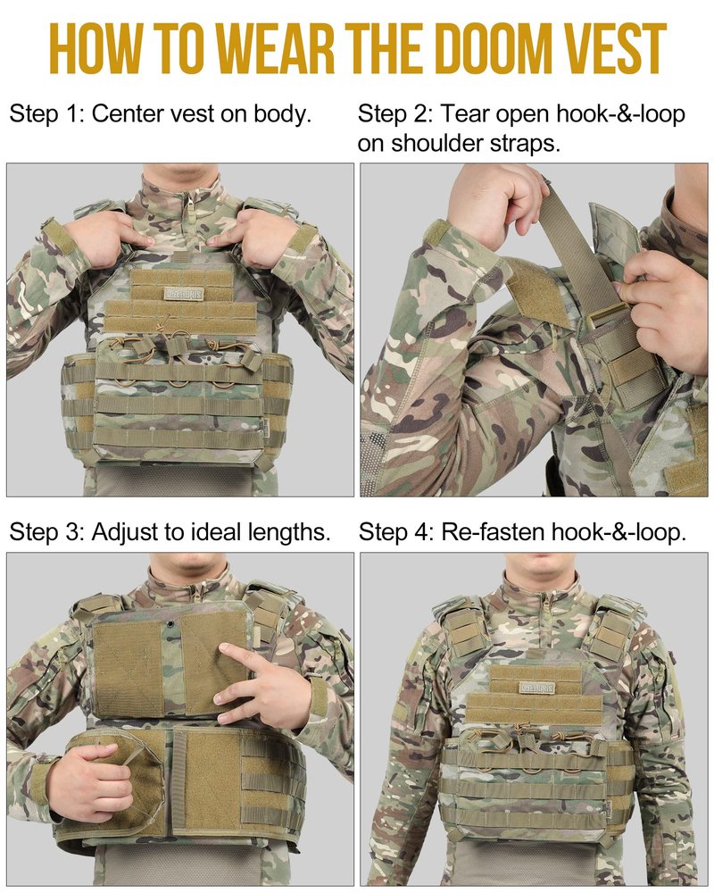 OneTigris DOOM Tactical Vest Adjustable Airsoft Vest