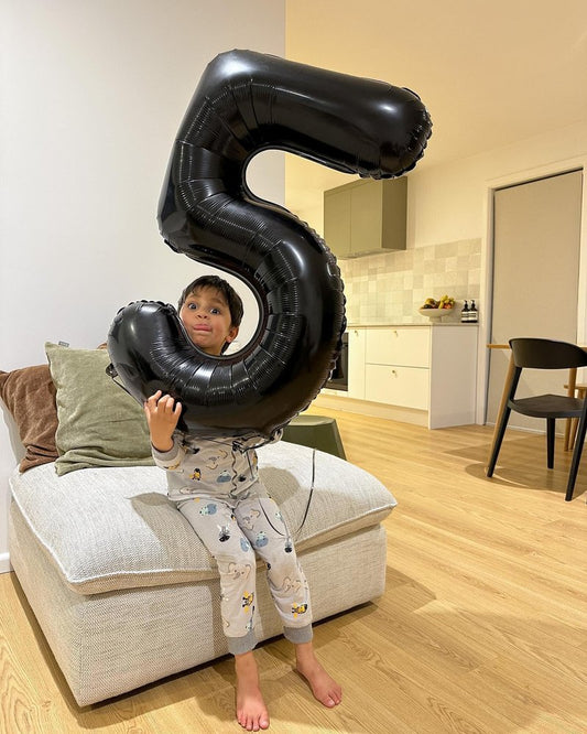 Black Number 16 Balloon 40 inch, 16 Number Balloons, 16th Black Birthday Decorations, 16 Year Old Girls Boys Party Supplies