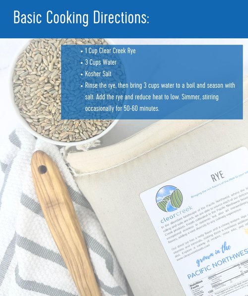 CLEAR CREEK Certified Glyphosate Residue Free Rye Berries | 4 lb | Non-GMO Project Verified | North American Grown