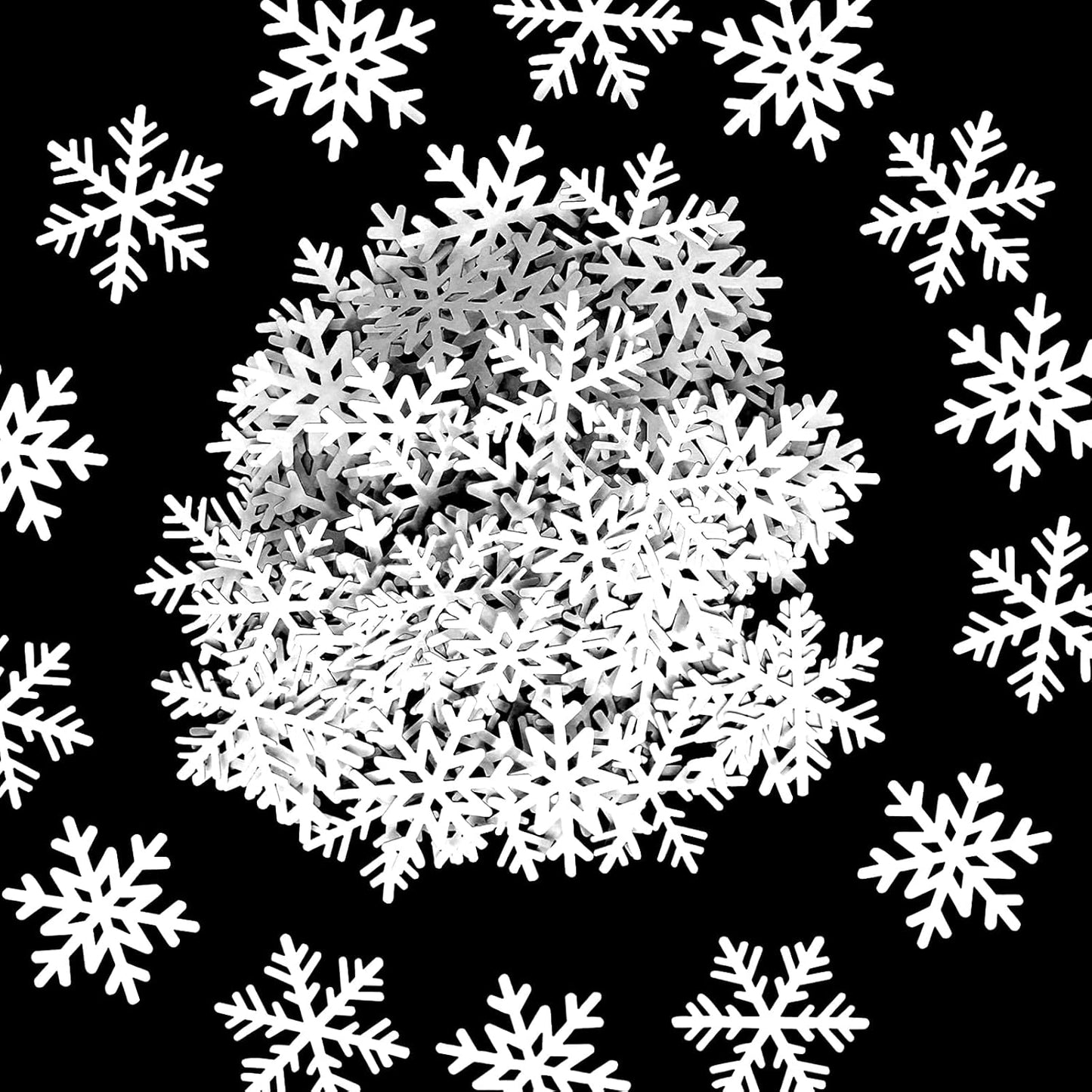 Skiennix 200PC White Snowflake Confetti - Perfect for Winter Wonderland Parties & Celebrations