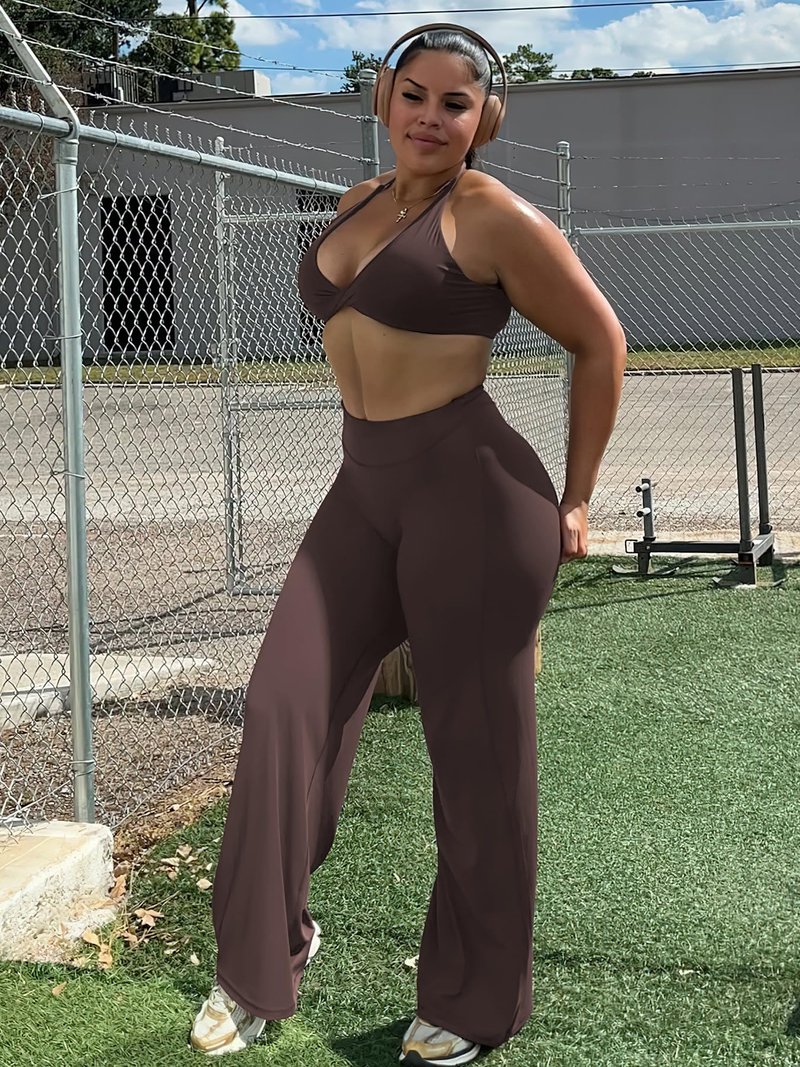 YEOREO Workout Leggings Womens No Front Seam Straight Leggings 31.5" High Waist Buttery Eddiy Gym Yoga Pants Plum Brown XXS