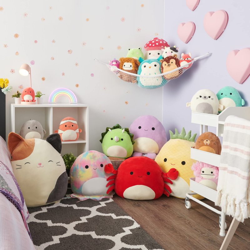 Squishmallows Original 8in Axel The Purple Beetle + 8in Griffith The Peach Bookworm – Official Jazwares Valentine’s Plush 2-Pack (Little)
