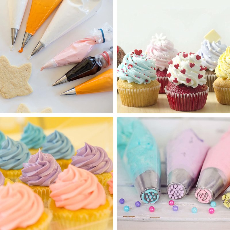 Piping Bags, Pastry Bags 18 Inch 100pcs, Disposable Icing Piping Pastry Bags For Cookie/Cake Decorating Supplies, Anti Burst And Non-Slip Thicken Cake Decorating Bags