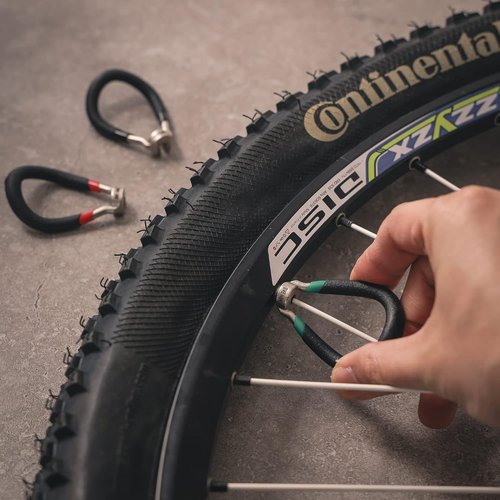 Bikehand Spoke Wrench for Bicycle Wheels - Vinyl Coated, Heat Treated Steel, 80 Gauge