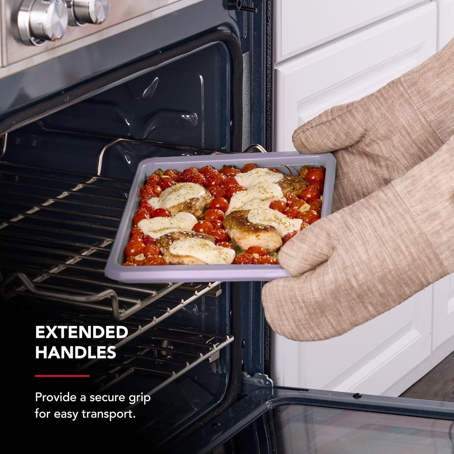 KitchenAid Nonstick Baking Sheet - 9 x 13-Inch Aluminized Steel | Dishwasher Safe, Wildflower Design