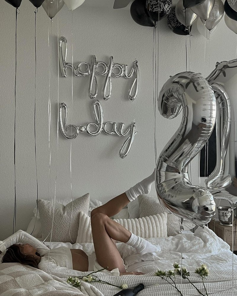 Silver Number 21 Balloon 40 inch, 21 Number Balloons, 21st Silver Birthday Decorations for Girls Boys Kids, 21 Year Old Women Men Silver Party Supplies