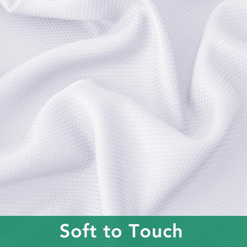 Biscaynebay Fabric Square Tablecloths 70x70 Inches, White Water Resistant Card Table Cloth Folding Table Cover for Dining, Kitchen, Wedding and Parties etc. Machine Washable