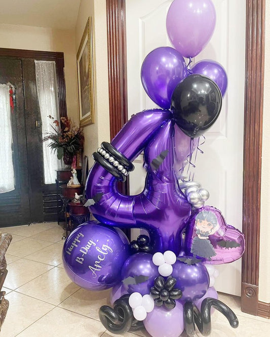 Purple Number 8 Balloon 40 Inch, 8th Birthday Party Decorations for Children, Giant 8 Foil Balloon for Party Supplies
